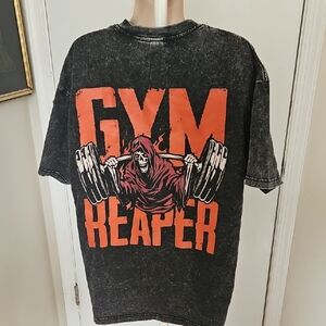 Gym Reaper Acid Washed Shirt Size M